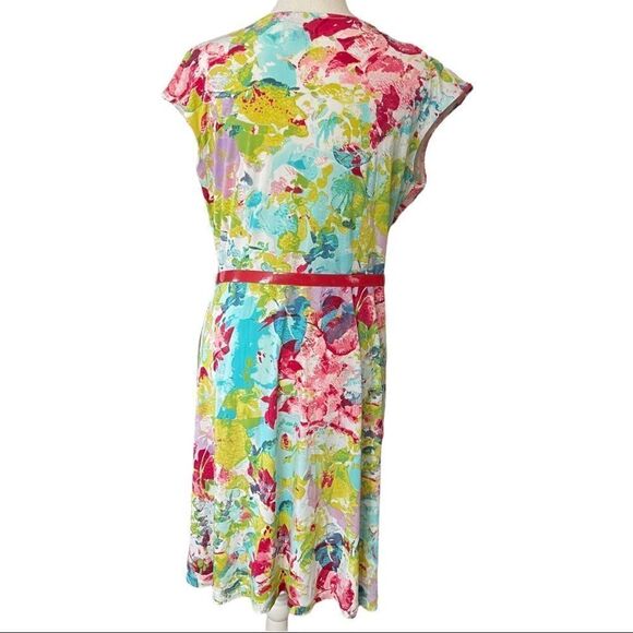212 Collection Floral Faux Wrap Dress SMALL - Picture 2 of 16
